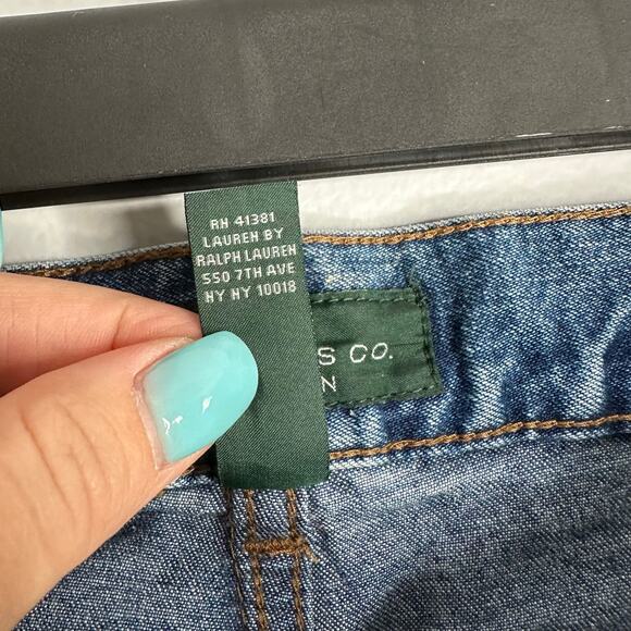LRL Lauren Jeans Co‎ vintage Y2K classic straight medium wash denim sz 6 - Picture 7 of 8
